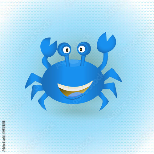 Hand Drawn Blue Crab
