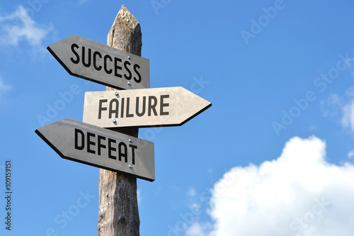 Success, failure, fefeat signpost © PX Media