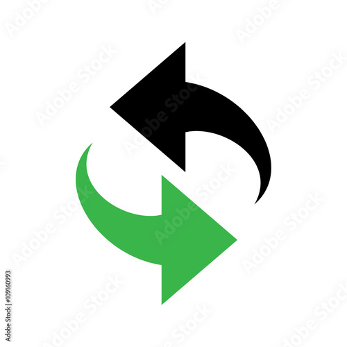 recycle green black arrow icon