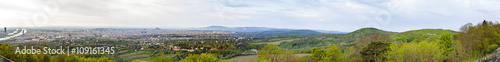 panorama of vienna with the suburbs and river danube