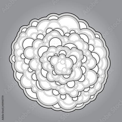 hand created vector bubble cloud decoration element