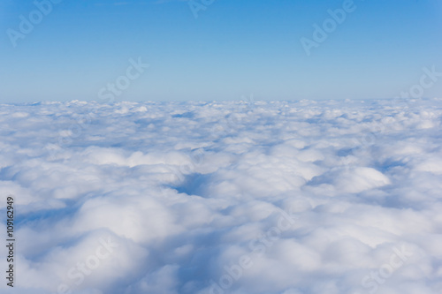 Clouds. view from the window of an airplane. cloudscape scenery © EwaStudio