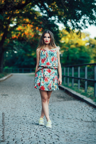 Young woman in a summer dress © djile