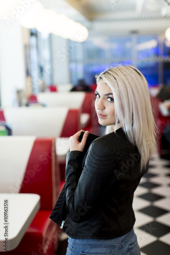 Woman in the diner