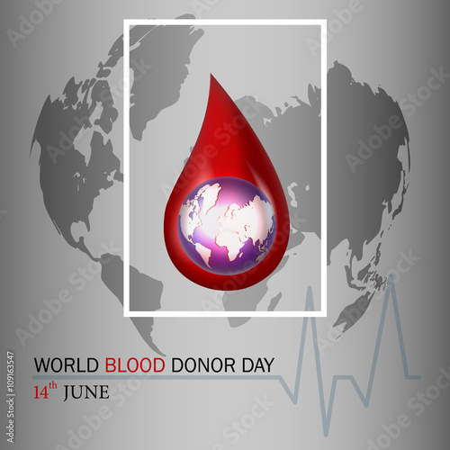 World blood donor day illustration