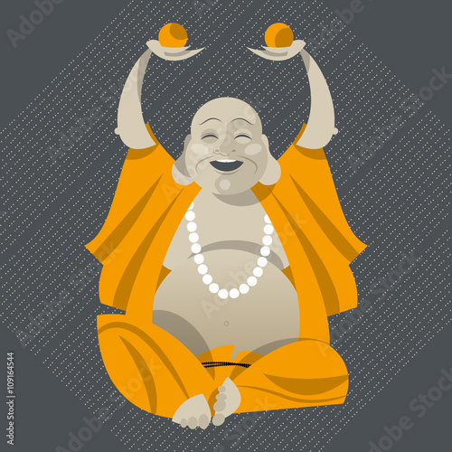 Feng Shui talisman. Hotei. Happy Buddha.