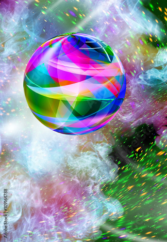 Fototapeta Naklejka Na Ścianę i Meble -  Illustration of planets in outer space close-up