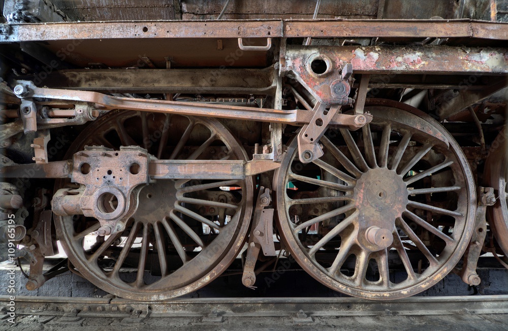 The old steam locomotive in Poland