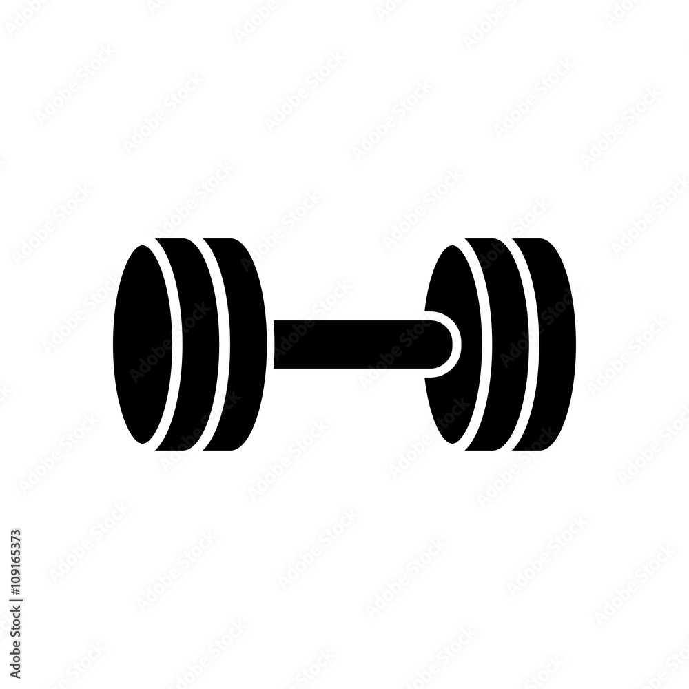 dumbbell bodybuilding black simple icon dumbbell bodybuilding black simple icon