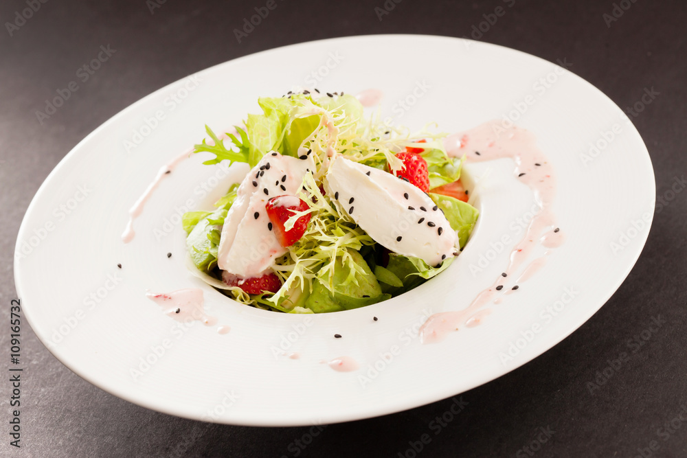 salad with strawberry salad with strawberry