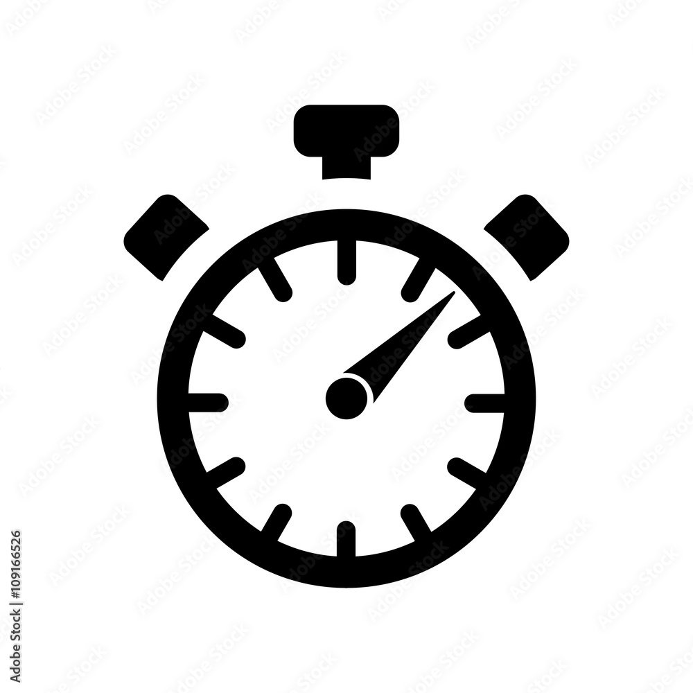 stopwatch chronometer black simple icon stopwatch chronometer black simple icon