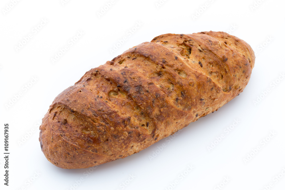 Loaf of bread isolated on white. Loaf of bread isolated on white.