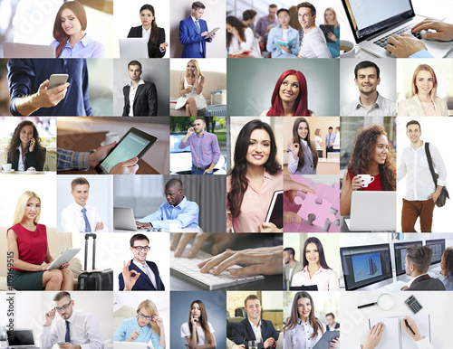 People at work in office. C...