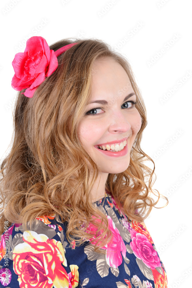 portrait of happy young girl portrait of happy young girl