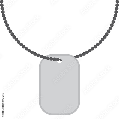 Army badge on  chain