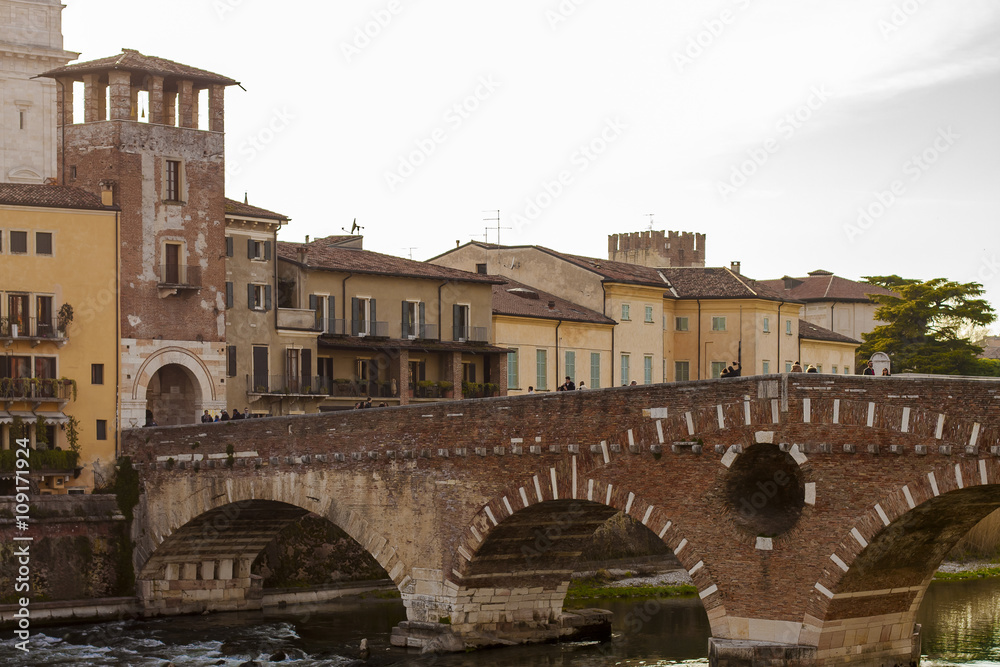 Castelvecchio bridge, Verona, Italy