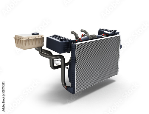 Obraz na płótnie car radiator isolated on white background 3d illustration w salonie