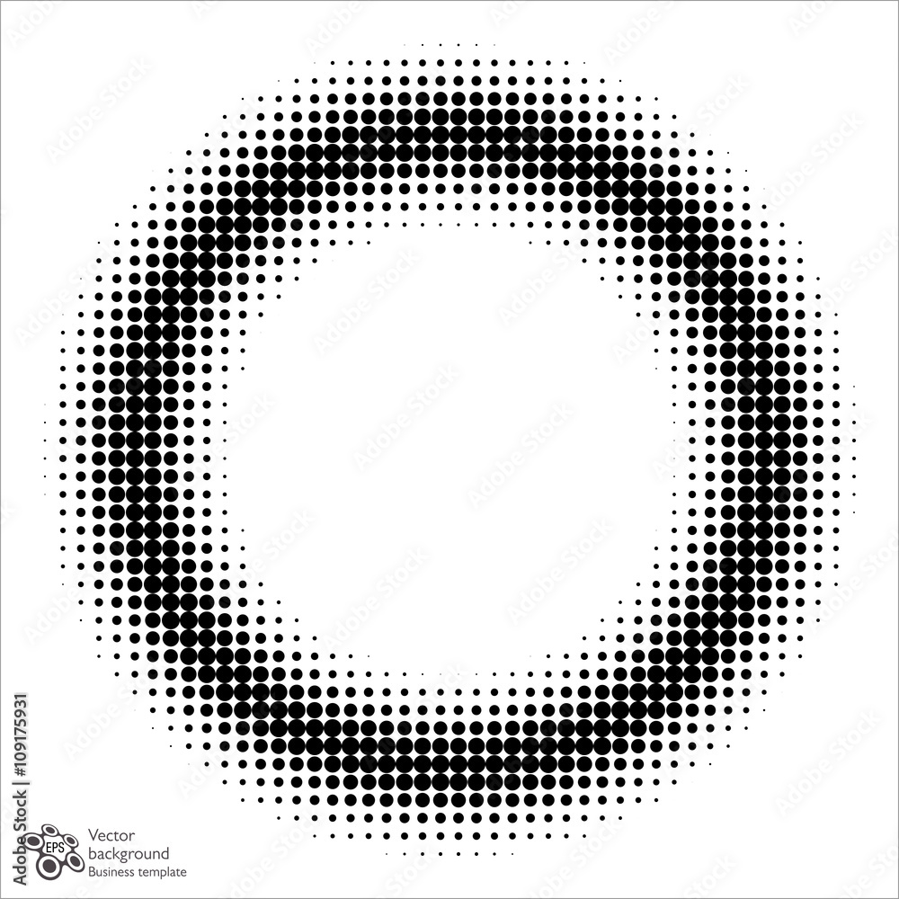 Vector Graphic #Halftone Circle Dots Pattern 