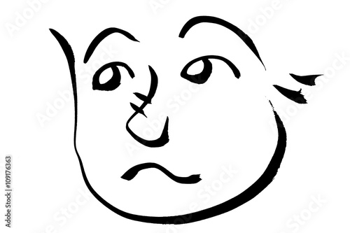 筆文字 へのへのもへじ