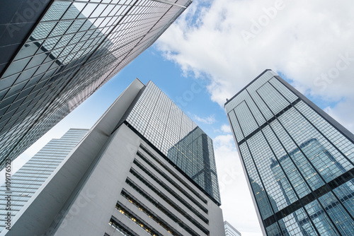 low angle view of skyscraper,hongkong china.