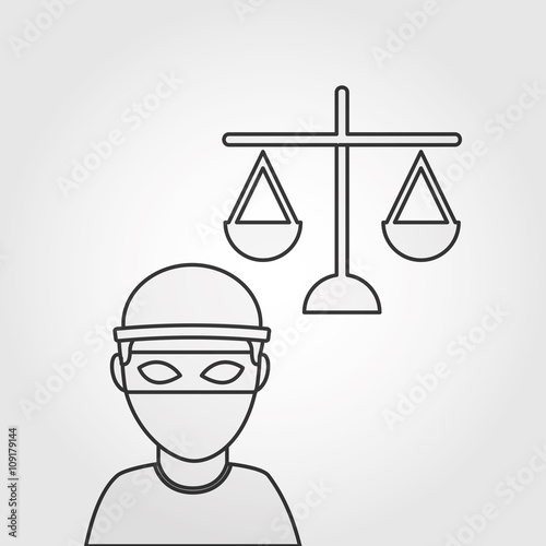 justice flat icon design 