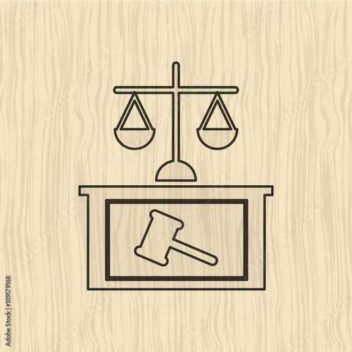 justice flat icon design 