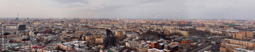 Панорама с высотки на Котельнической наб.