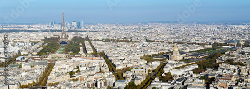 Panoramic view on Paris from tour montparnasse