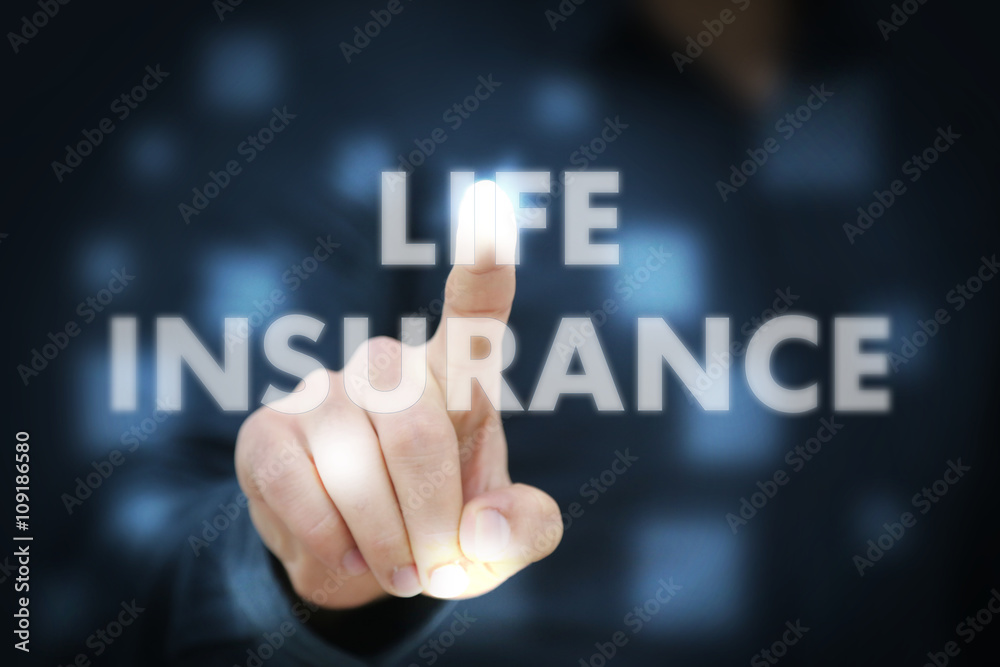 Businessman touching Life Insurance Businessman touching Life Insurance