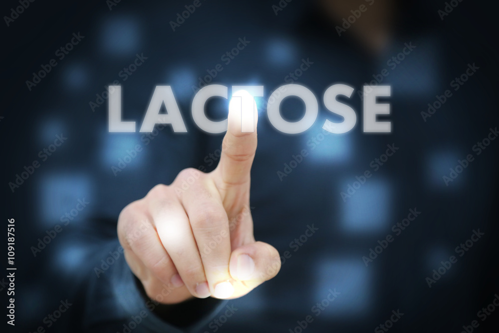 Businessman touching Lactose Businessman touching Lactose