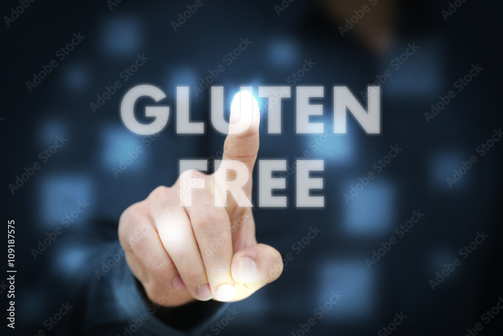 Businessman touching Gluten Free Businessman touching Gluten Free