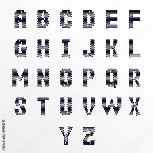 Creative  letter icon abstract logo design vector set.Creative a