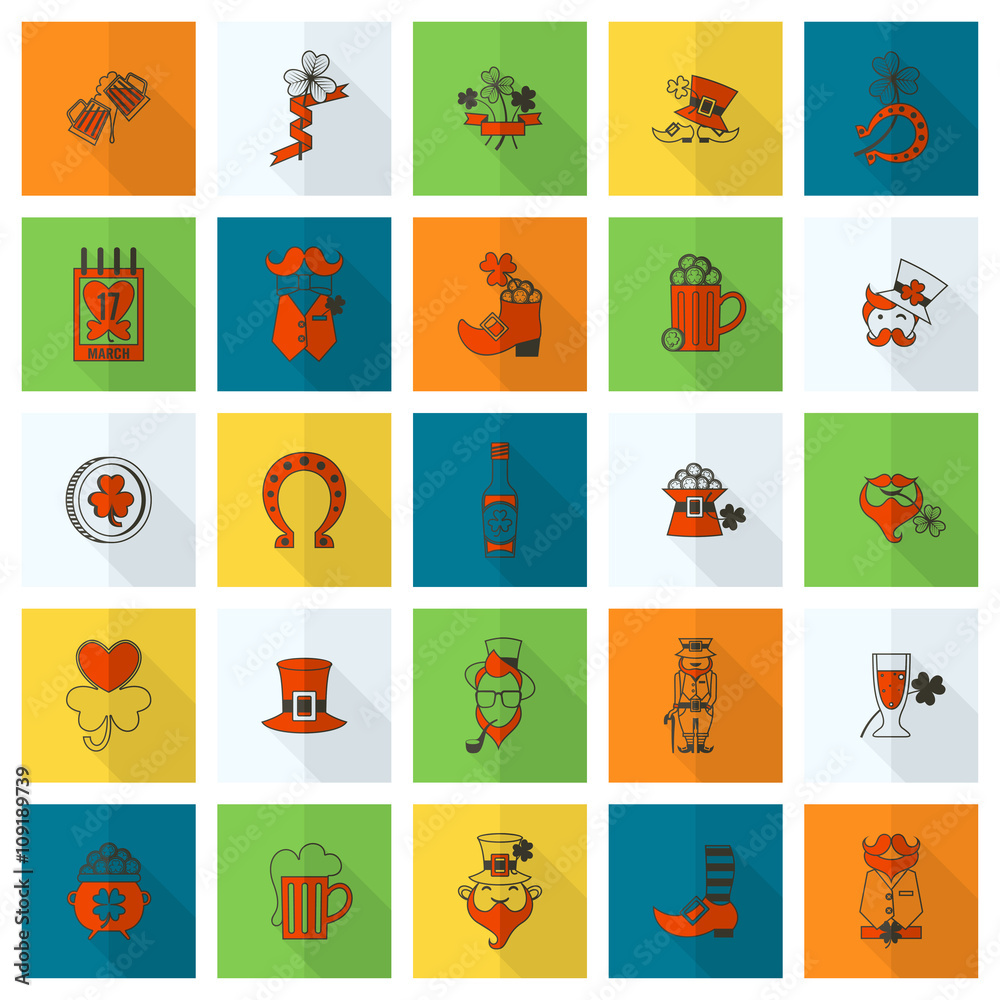 Saint Patricks Day Icon Set Saint Patricks Day Icon Set