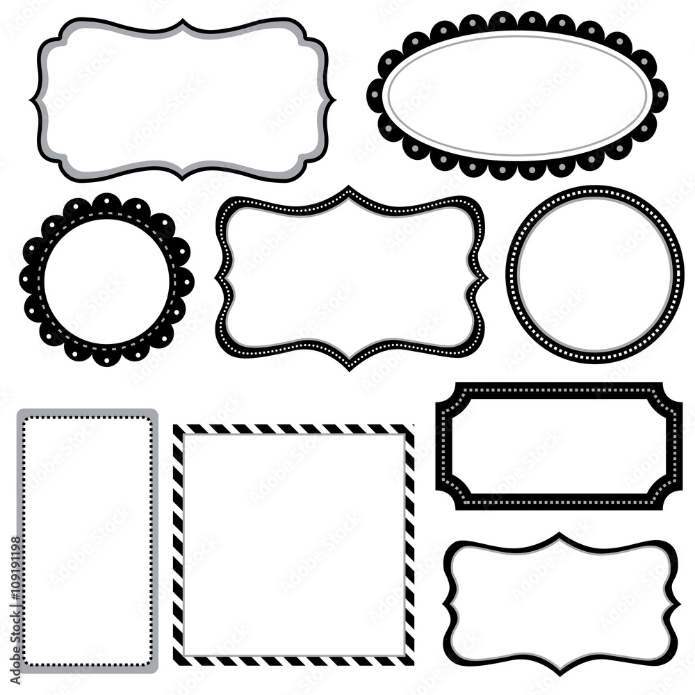 Set of decorative frames Set of decorative frames