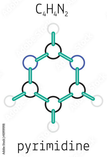 C4H4N2 pyrimidine molecule