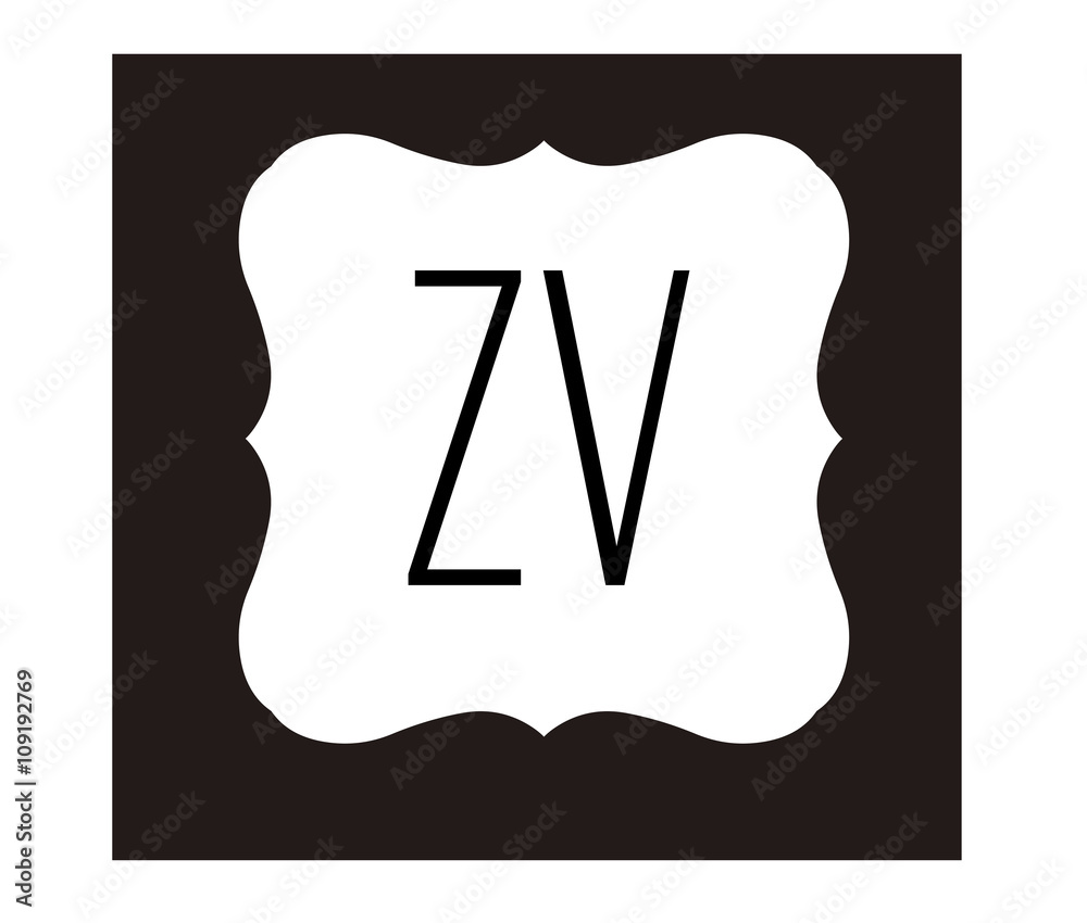ZV Initial Logo for your startup venture ZV Initial Logo for your startup venture
