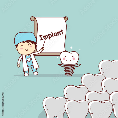 dentist teach teeth implant