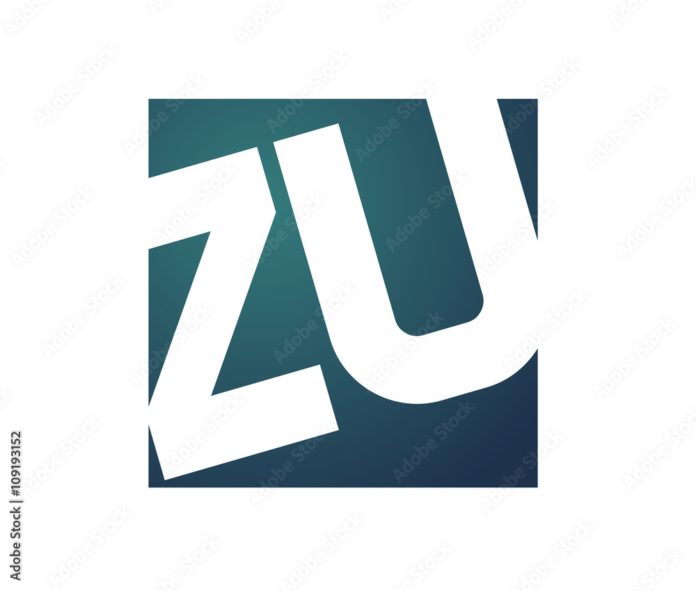 Fototapeta premium ZU Initial Logo for your startup venture