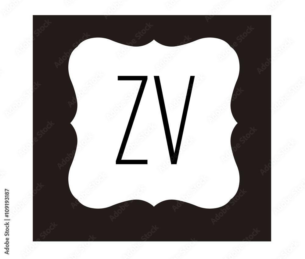 ZV Initial Logo for your startup venture ZV Initial Logo for your startup venture