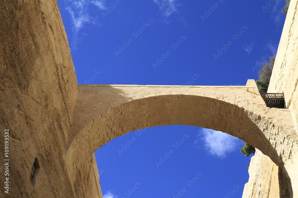 Arch in old city Valletta