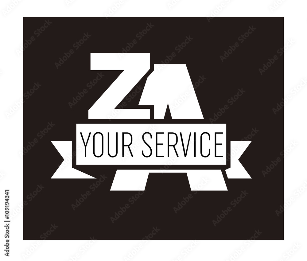 Obraz premium ZA Initial Logo for your startup venture