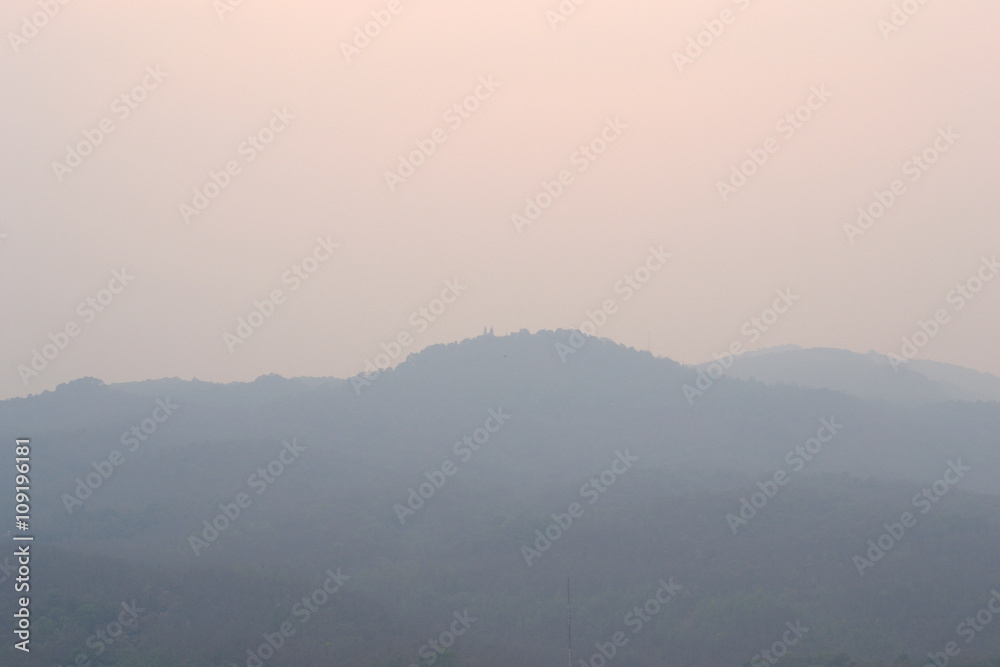 Obraz premium Smog problem in Chiang Mai