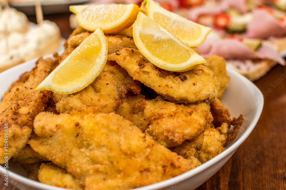 Wiener schnitzel with lemon Wiener schnitzel with lemon