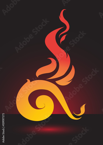 thai number nine vector