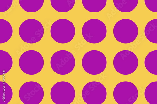 orange background with purple dots