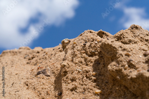 Sand on a sky background