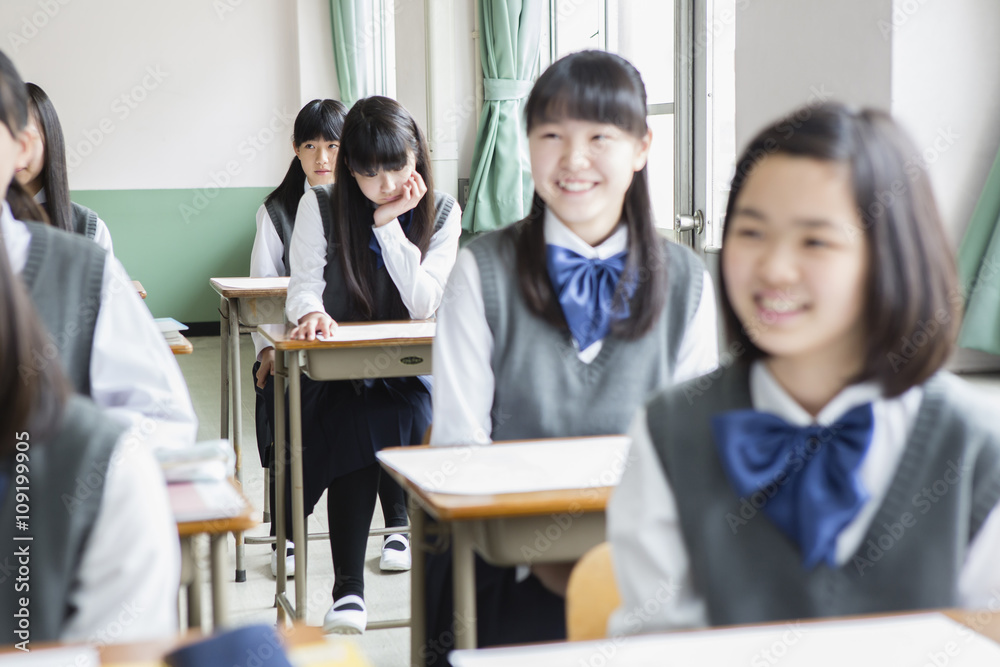 笑顔の女子生徒 笑顔の女子生徒