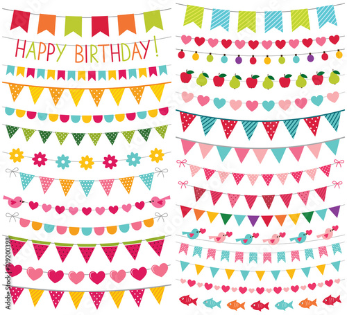 Colorful birthday and party decoration