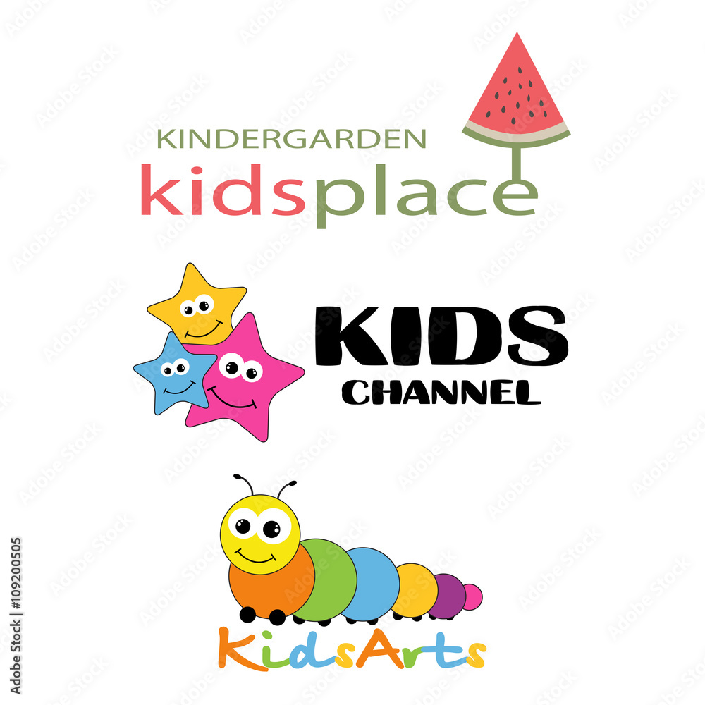 Fototapeta premium Children Places Vector Logo Template