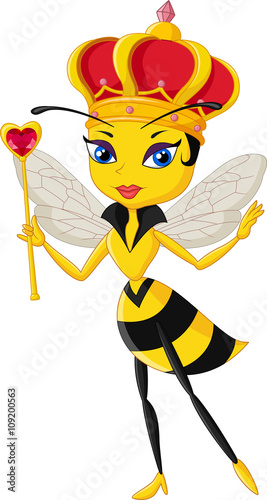 Cartoon queen bee character